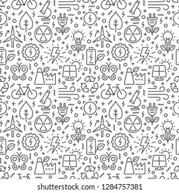 Seamless pattern with ecology related elements