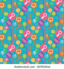 Seamless pattern for education concept, vector illustration