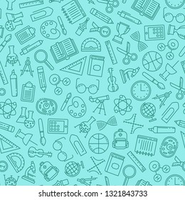 Seamless Pattern With Education Design Elements