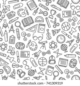 Seamless Pattern With Education Design Elements