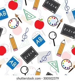 Seamless pattern. Education word cloud concept. Vector illustration