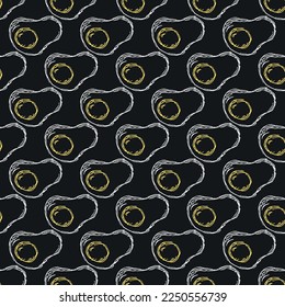 Seamless pattern with egg icons