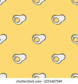 Seamless pattern with egg icons