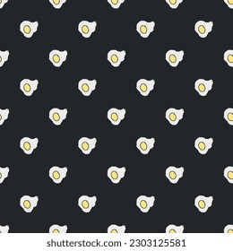 Seamless pattern with egg icons. Colored egg background. Doodle vector eggs illustration