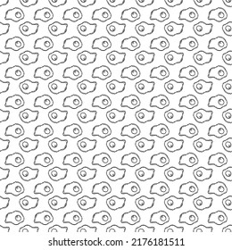 Seamless pattern with egg icons. Simple egg background. Doodle vector illustration with egg icons
