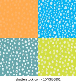 Seamless pattern with eggs for Easter. Vector