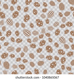Seamless pattern with eggs for Easter. Vector