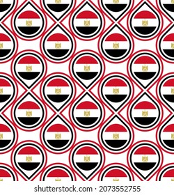 seamless pattern of egypt flag. vector illustration
