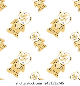 seamless pattern with electric desk fan or hand fan. Vector illustration can used for electric equipment banner, flyer or poster, wrapping paper. 