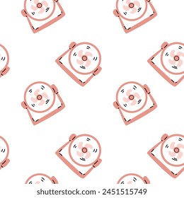 seamless pattern with electric desk fan or hand fan. Vector illustration can used for electric equipment banner, flyer or poster, wrapping paper. 