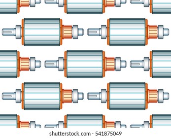 Seamless pattern of the electric motor rotors
