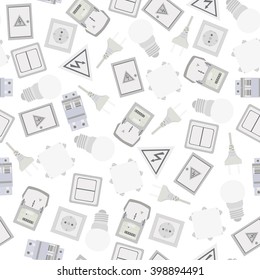 seamless pattern of electricity in vector format eps10