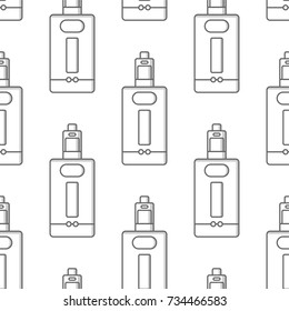 seamless pattern electronic cigarette vaporizer mod vector art
