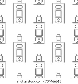 seamless pattern electronic cigarette vaporizer mod vector art