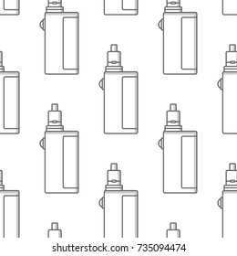 seamless pattern electronic cigarette vaporizer mod vector art