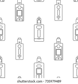 seamless pattern electronic cigarette vaporizer vector art