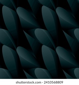 Seamless pattern, elegant abstract background with a flowing geometric texture in a classic motif. Subtle, minimalist surface design in dark black. Repeating luxury wallpaper. Vector illustration.
