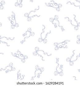 Seamless pattern of elegant, beautiful ribbon,