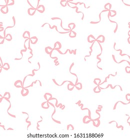 Seamless pattern of elegant, beautiful ribbon,