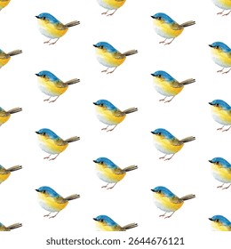 Padrão contínuo de pássaros elegantes com plumagem vermelha e cinza vibrante, ideal para projetos inspirados na natureza, têxteis, papéis de parede e projetos artísticos. Uma mistura de estilo, charme e criatividade.