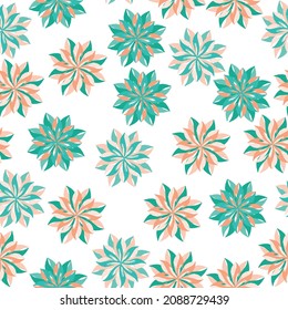 Seamless pattern of elegant and dainty florals. Vector flower seamless background. A lot of different flowers on the field.