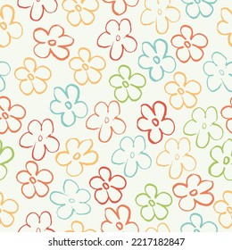 Seamless pattern of elegant and dainty florals. Trendy floral design Liberty style millefleurs.