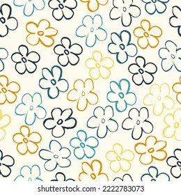 Seamless pattern of elegant and dainty florals. Vector design for paper, cover, fabric, interior decor and other users Liberty style millefleurs.