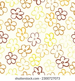 Seamless pattern of elegant and dainty florals.  Vector flower seamless background. Liberty style millefleurs.