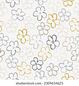 Seamless pattern of elegant and dainty florals. Vector design for paper, cover, fabric, interior decor and other users Liberty style millefleurs.