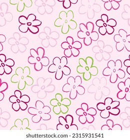 Seamless pattern of elegant and dainty florals. Vector design for paper, cover, fabric, interior decor and other users Liberty style millefleurs.