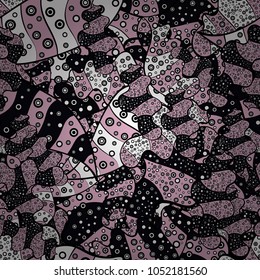 Seamless pattern Elegant decorative ornament for fashion print, scrapbook, wrapping paper, wallpaper. Pictures on a black, neutral and white colors Vector illustration.