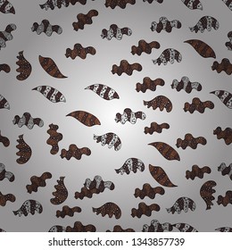 Seamless pattern Elegant decorative ornament for fashion print, scrapbook, wrapping paper, wallpaper. Images on a white, brown and black colors Vector illustration.
