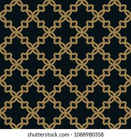 Seamless pattern. Elegant linear ornament. Geometric stylish background. Vector repeating texture