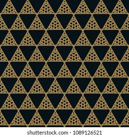 Seamless pattern. Elegant linear ornament. Geometric stylish background. Vector repeating texture