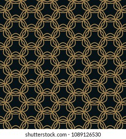 Seamless pattern. Elegant linear ornament. Geometric stylish background. Vector repeating texture