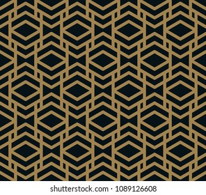 Seamless pattern. Elegant linear ornament. Geometric stylish background. Vector repeating texture