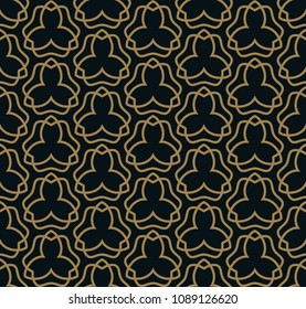 Seamless pattern. Elegant linear ornament. Geometric stylish background. Vector repeating texture