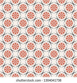 Seamless pattern. Elegant luxury texture. Regularly repeating stars, flowers. Vector element of graphical design