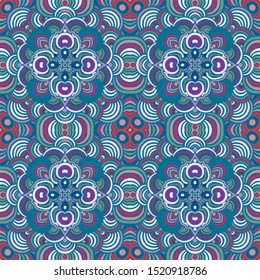 Seamless pattern. Elegant pattern. Red, pink, green, blue.