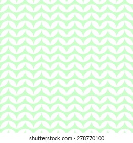 Seamless pattern element circle of petals disposed in a row in line deployed upward and downward light green and white