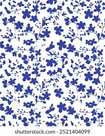 Seamless pattern element. Vector floral damask ornament vintage illustration.