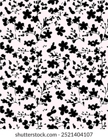 Seamless pattern element. Vector floral damask ornament vintage illustration.