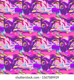 Seamless pattern. Elements with a bend. Imitation of waves or leaves. Endless texture.   Vector image