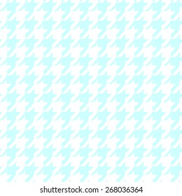 Seamless pattern with elements of classical style goose foot rounded part of a pattern of white and light blue