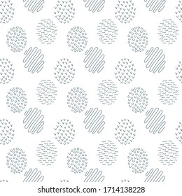 Seamless pattern with elements in the Doodle style . Hand drawn vector for backgrounds, fabric, and other surfaces. Vector