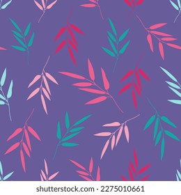 Seamless Pattern. Elements of leaves