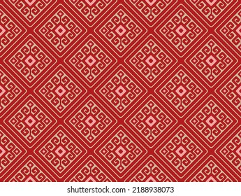 Seamless pattern with elements of traditional american indian's cloths