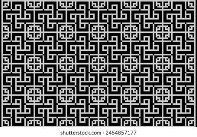 seamless pattern with elements,Abstract geometric ethnic pattern design for clothing, fabric, background, wallpaper, wrapping, batik. Knitwear, Pixel pattern, Embroidery style. 