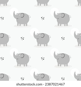 seamless pattern with an elephant