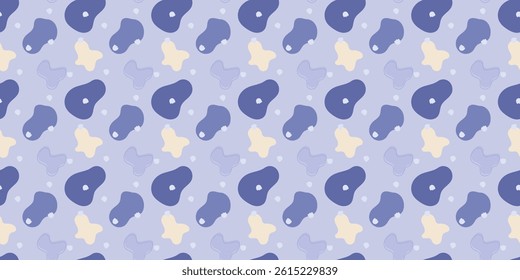 seamless pattern with elephant footprints and abstract fluid for wrapping, textile, wallpaper and other. animal footprints background